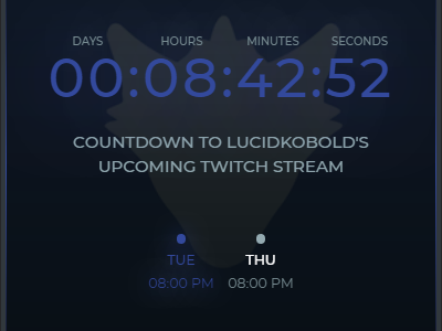 Twitch Stream Schedule – Early 2020